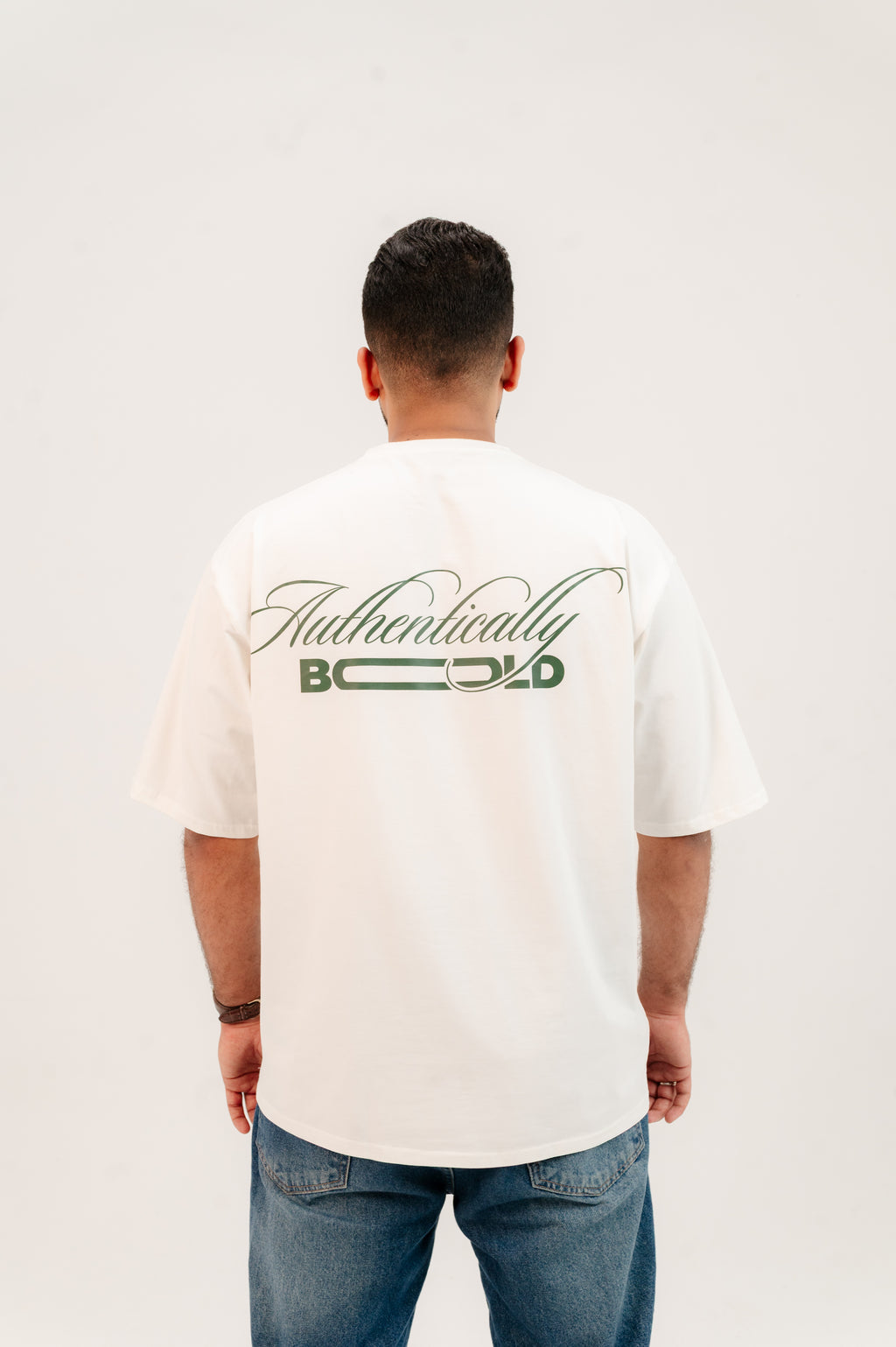 Oversized Off white/Olive T-shirt