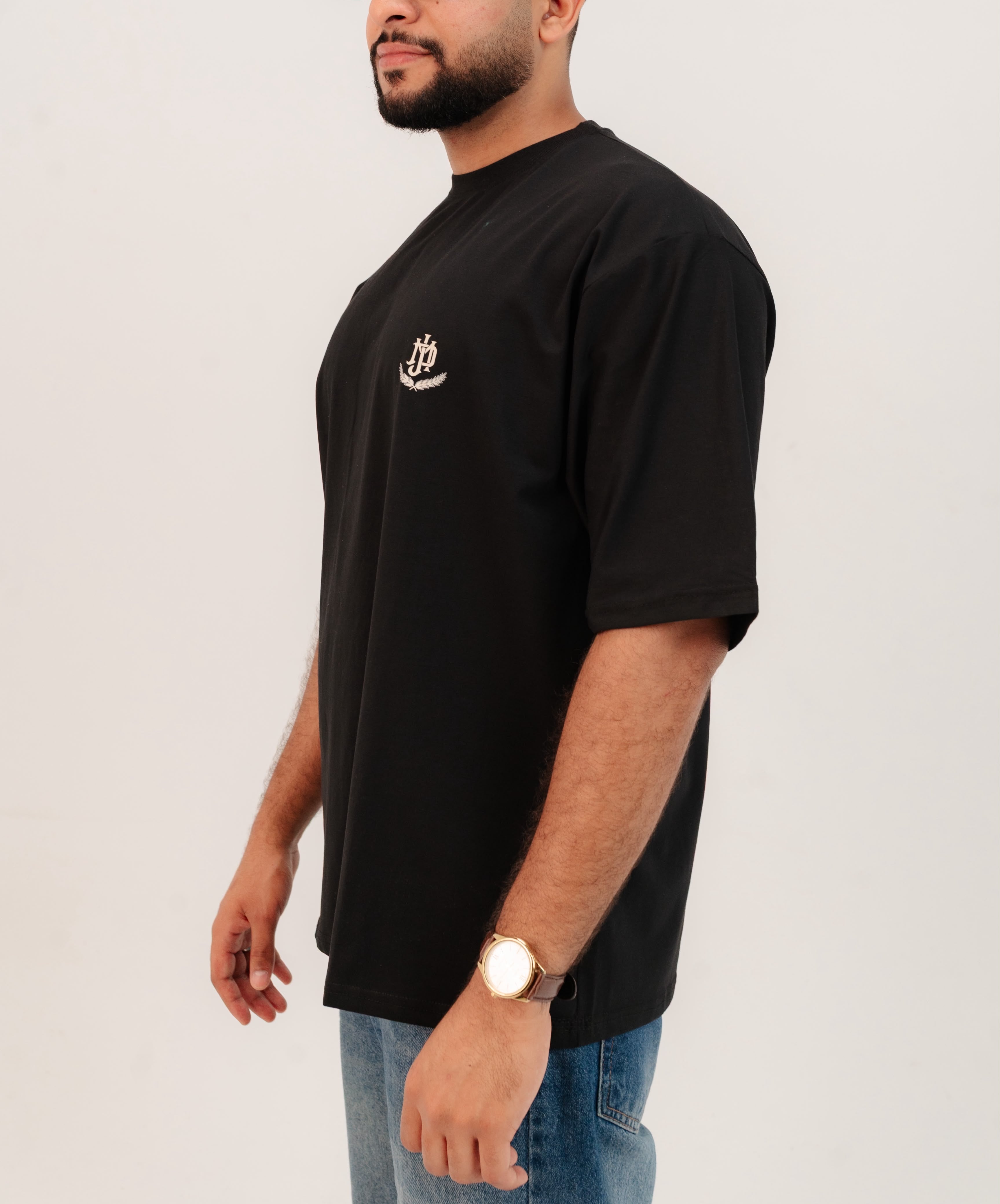 Oversized Black/Beige T-shirt
